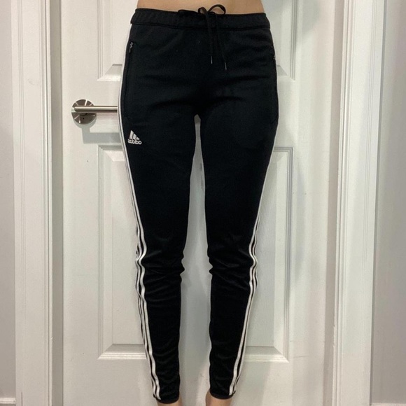 Adidas Drawstring Soccer Track Pants 1/4 Zipper Hem - Picture 4 of 4